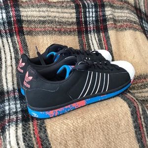 Adidas Superstar 2 Block Black suede casual shoes mens 11